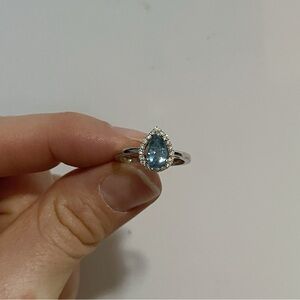 Aquamarine engagement ring